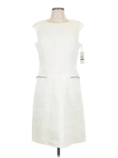 Pre-owned Calvin Klein Casual Dress In White
