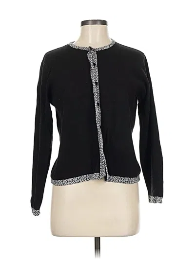 Pre-owned Talbots Cardigan Sweater In Black