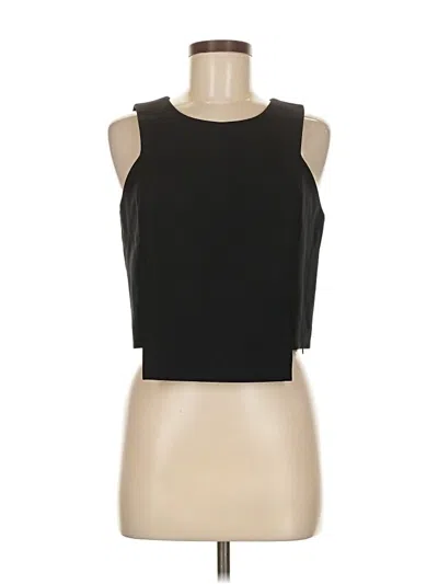 Pre-owned Milly Sleeveless Top Black Halter Neckline Tops