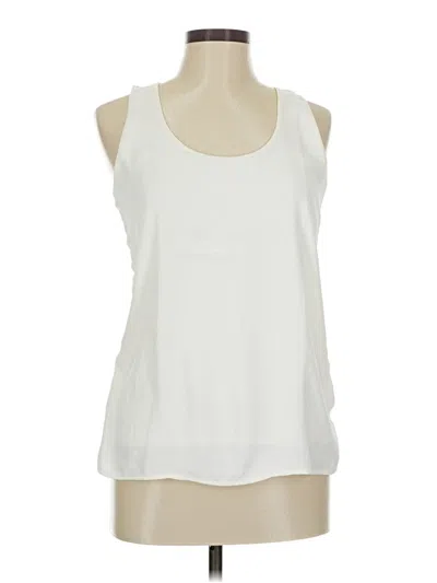 Pre-owned Ann Taylor Sleeveless Blouse In White