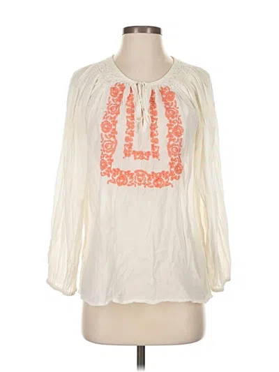 Pre-owned Joie Long Sleeve Blouse In White