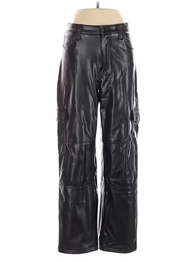 Pre-owned Abercrombie & Fitch Faux Leather Pants In Black