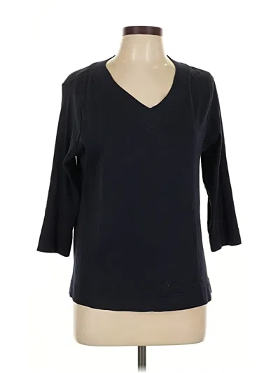 Pre-owned Chico's 3/4 Sleeve T-shirt In Black