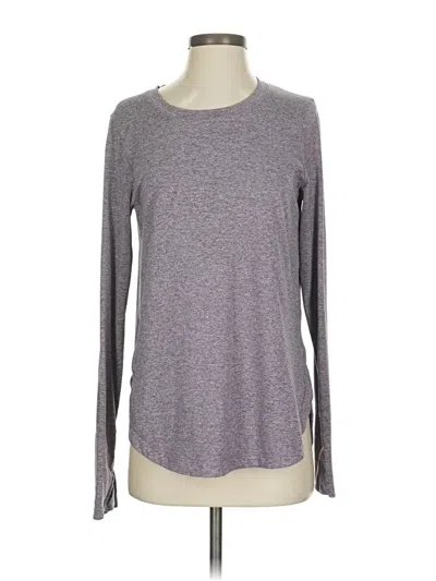 Pre-owned Athleta Long Sleeve T-shirt In Gray