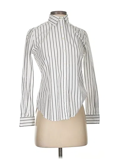 Pre-owned Polo Ralph Lauren Long Sleeve Blouse In White