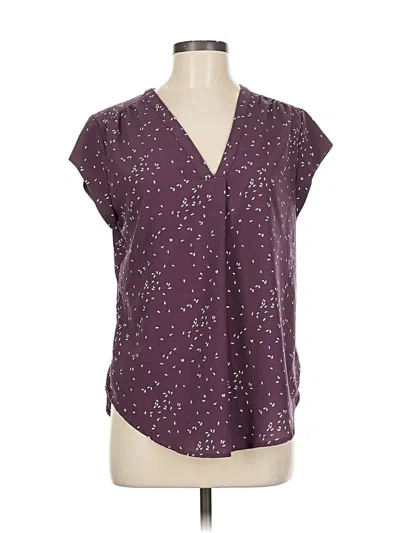Pre-owned Fun2fun Short Sleeve Blouse In Purple