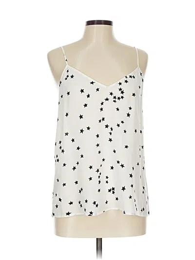 Pre-owned Equipment Sleeveless Silk Top Ivory Halter Neckline Tops In White