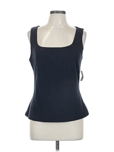 Banana Republic Factory Store Sleeveless Top Blue Scoop Neck Tops In Blue