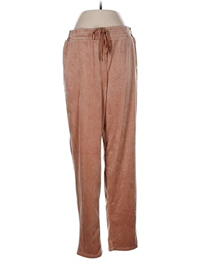 Pre-owned Cuddl Duds Casual Pants In Brown