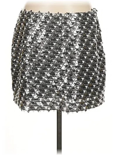 Pre-owned Anna Cate Casual Skirt In Silver