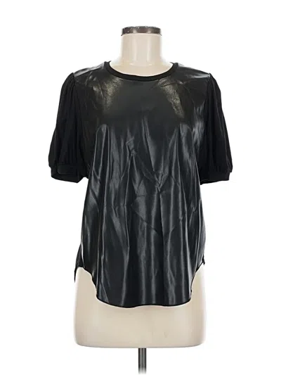 Pre-owned Another Love Short Sleeve Blouse In Black