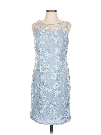 Alex Evenings Cocktail Dress In Blue