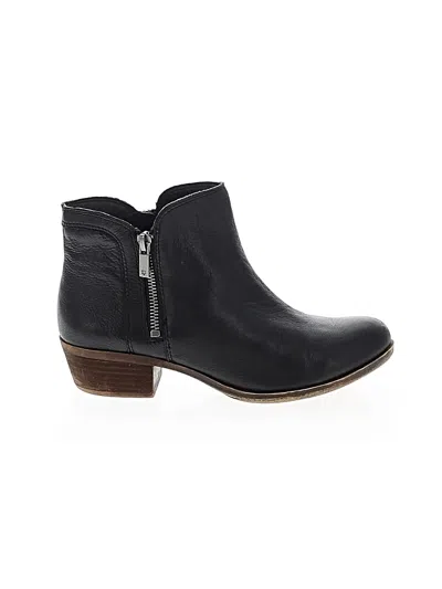 Pre-owned Lucky Brand Ankle Boots In Black