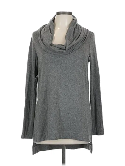Pre-owned Michael Stars Long Sleeve Top Gray Cowl Neck Tops