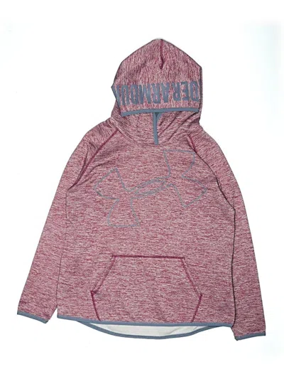Pre-owned Under Armour Kids' Pullover Hoodie In Burgundy