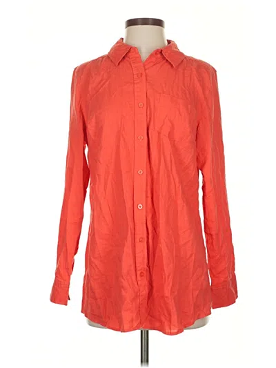 Pre-owned D&co. Long Sleeve Button Down Shirt In Red
