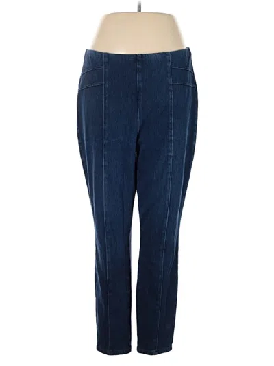 Pre-owned Belle By Kim Gravel Jeggings In Blue