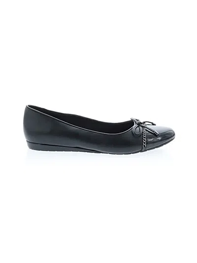 Pre-owned Anne Klein Flats In Black
