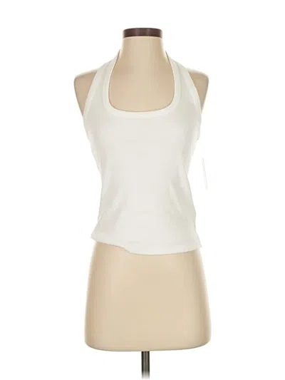 Pilcro Tank Top Ivory Halter Neckline Tops In White