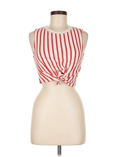 Pre-owned Zara Tank Top Red Halter Neckline Tops