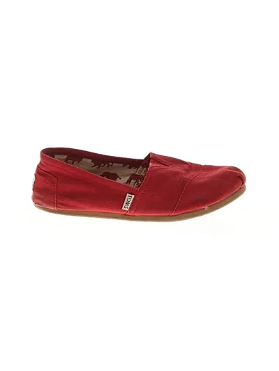 Pre-owned Toms Flats In Red