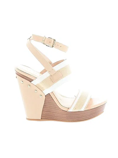 Pre-owned Gianni Bini Wedges In Brown