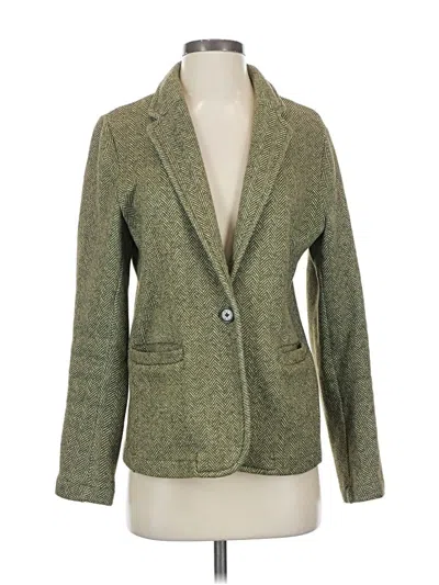 Pre-owned Lands' End Blazer Jacket In Green