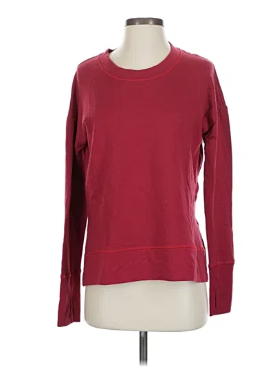 Pre-owned Athleta Sweatshirt In Burgundy