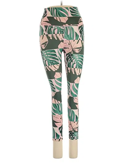 Pre-owned Nike Leggings In Green