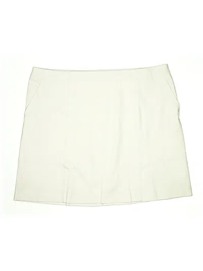 Pre-owned Isaac Mizrahi Live Active Skort In White