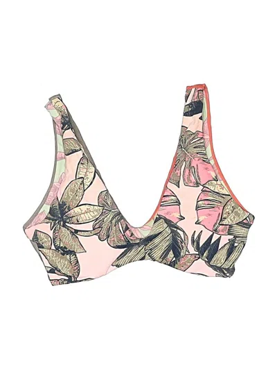 Pre-owned Maaji Swimsuit Top Pink Print Pattern Swimwear