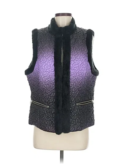 Pre-owned Peter Nygard Faux Fur Vest In Purple