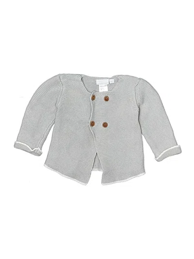 Pre-owned Elegant Baby Babies' Cardigan Sweater In Silver