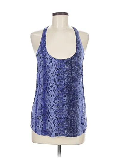 Pre-owned Joie Sleeveless Silk Top Blue Halter Neckline Tops