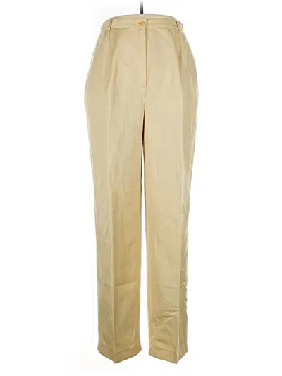 Pre-owned Harve Benard By Benard Holtzman Linen Pants In Gold