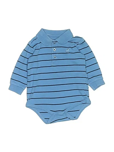 Pre-owned Baby Cottons Babies' Long Sleeve Onesie In Blue