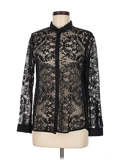 Pre-owned The Kooples Long Sleeve Blouse In Black