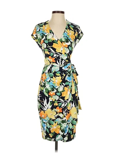 Pre-owned Maggy London Cocktail Dress In Yellow