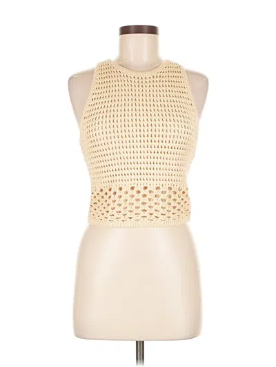 Pre-owned A.l.c Sleeveless Top Ivory Halter Neckline Tops In White