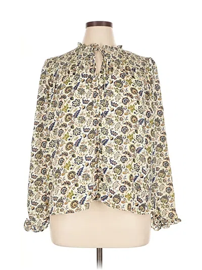 Rose + Olive Long Sleeve Blouse In Neutral