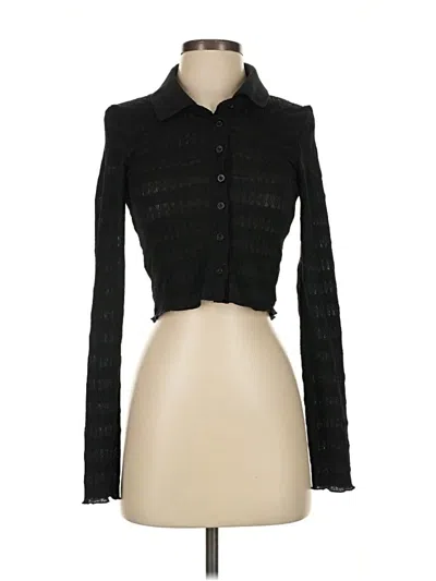 Pre-owned Isalis Long Sleeve Blouse In Black