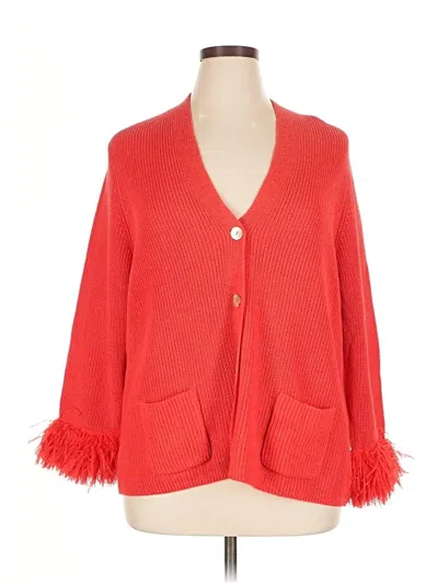 Nic + Zoe Cardigan Sweater In Red