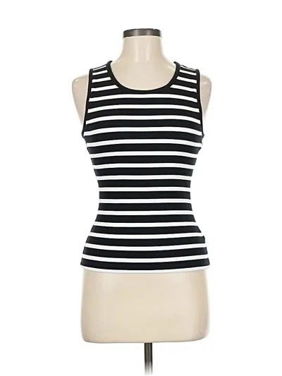 Pre-owned Tahari Sleeveless Top Black Boatneck Tops