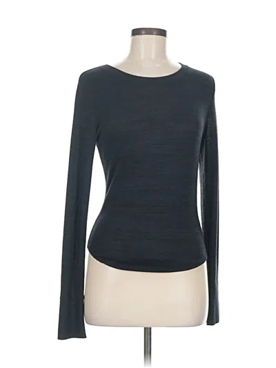 Pre-owned Abercrombie & Fitch Long Sleeve Top Gray Boatneck Tops