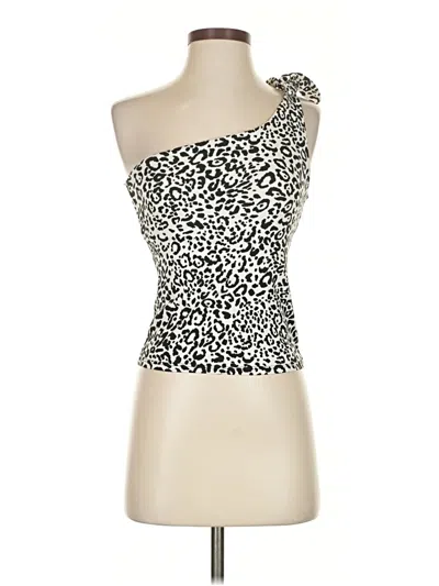 Pre-owned Gaze Sleeveless Top Ivory One Shoulder Neckline Tops In White