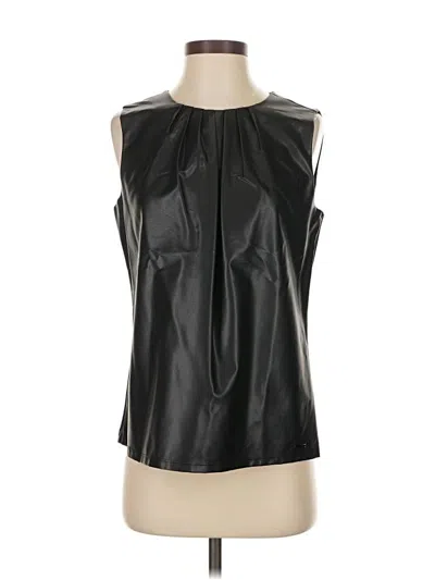 Pre-owned Calvin Klein Sleeveless Blouse In Black