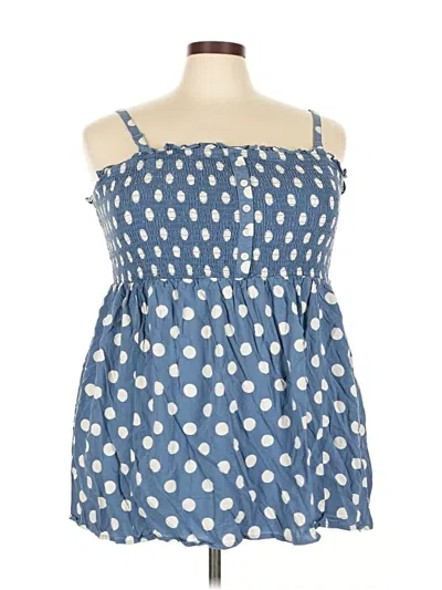 Pre-owned Torrid Sleeveless Top Blue Strapless Neckline Tops