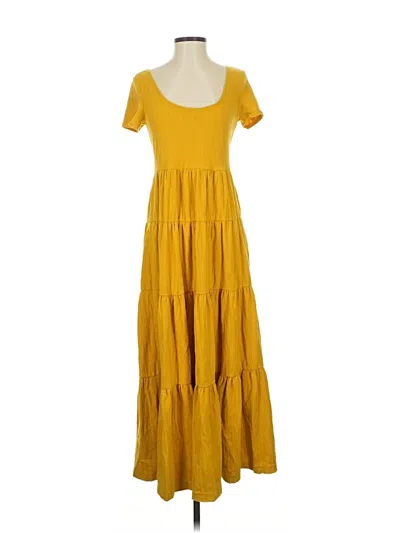 Pre-owned Maeve By Anthropologie Casual Dress In Yellow