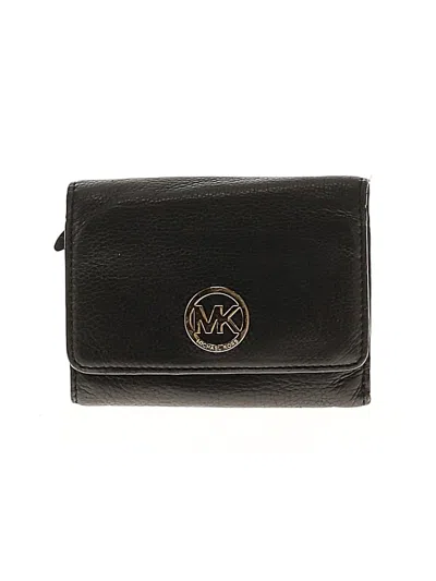 Pre-owned Michael Michael Kors Leather Wallet In Black