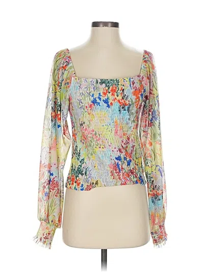 Pre-owned By Anthropologie Long Sleeve Blouse In White